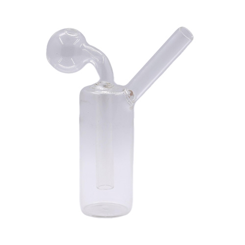 Glass Oil Bong Straight 17cm - straight glass oil bong