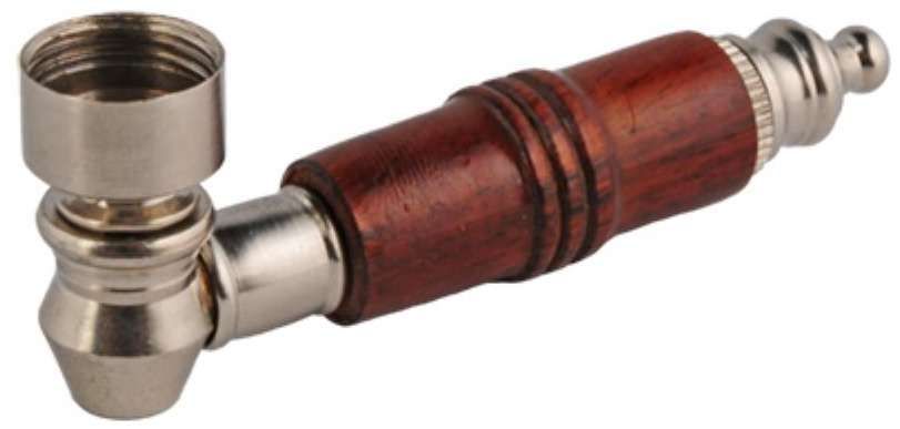 Pipe wood/metal small