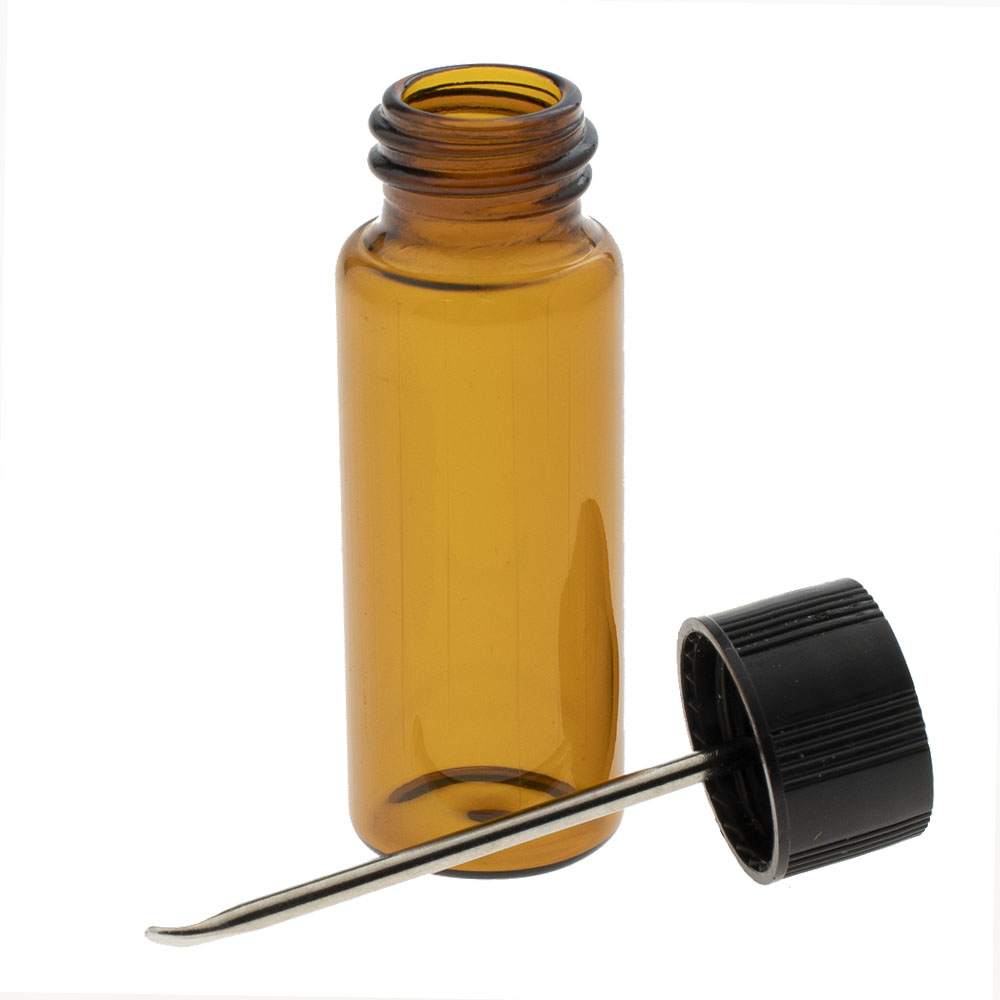 Snuff jar teletoot XL - Amber glass